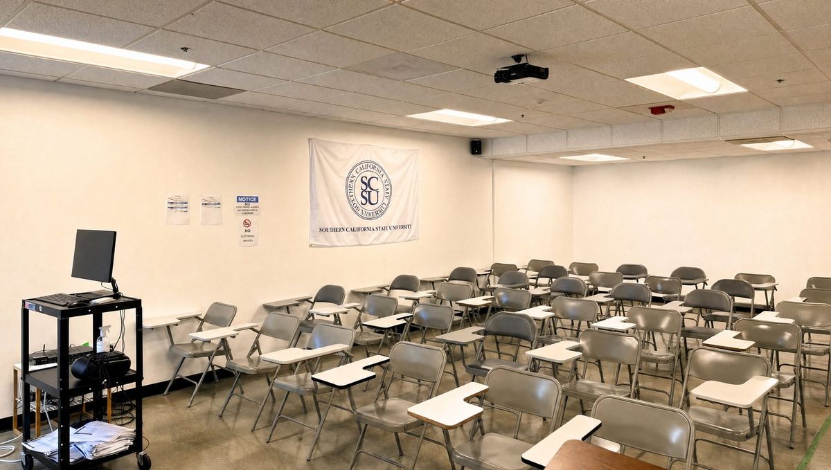 SCSU の校内イベントに集まる学生たち